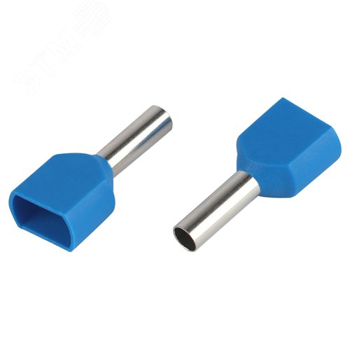 Наконечник-гильза с изолированным фланцем (упаковка 500 шт.) NO-225-143 (двойной) НШвИ(2) 2,5-10