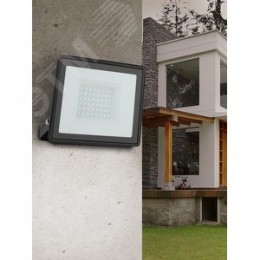 Прожектор светодиодный ДО-70 Вт 6500К 5600 Лм IP65 черный 70w холодный 200-240В LPR-023-0-65K-070