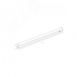 Светильник светодиодный 12W 6500К 1000Лм IP20 линейный 230V