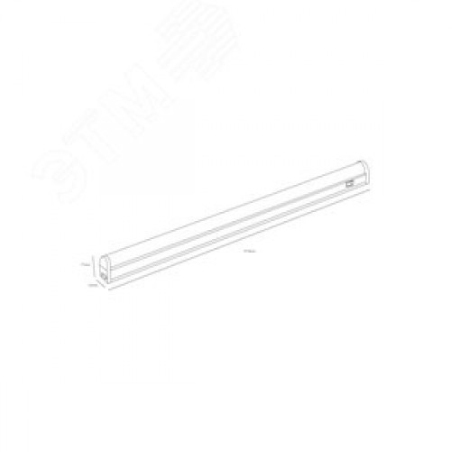 Светильник светодиодный 12W 6500К 1000Лм IP20 линейный 230V