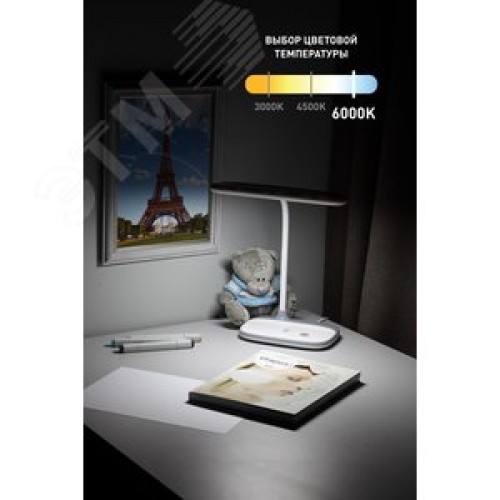 Светильник настольный светодиодный белый NLED-458-6W-W ЭРА