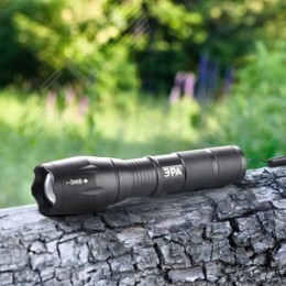 Фонарик карманный на батарейках 3хААА, ударопрочный, регулируемый фокус, ремешок на руку, 5 режимов UB-601 Титан