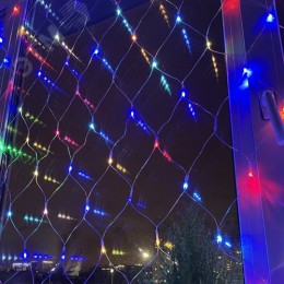 ENIS-01R Гирлянда LED Сеть 1,8 м*1,5 м RGB 8 режимов, 220V, IP20 (60/720)