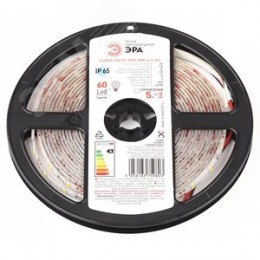 Лента светодиодная 4,8Вт/м 12В 3000К IP65 60LED/м LS2835-60LED-IP65-WW-eco-5m