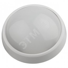 Светильник ДБП-8W 4000К 640Лм SPB-1-08-MWS (W) IP54 круглый 180х75 белый с настраиваемым датчиком движения