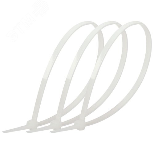 Стяжка кабельная нейлоновая (хомут) 2.5 х 100 мм белая 100 шт/уп Simple NO-224-186