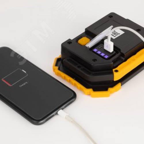 Светодиодный фонарь Рабочие Практик PA-802 прожектор аккумуляторный 15Вт, COB, 6 режимов Элементы питания в комплекте