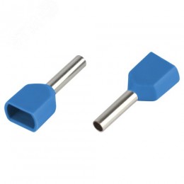 Наконечник-гильза с изолированным фланцем (упаковка 50 шт.) NO-225-104 (двойной) НШвИ(2) 2,5-12