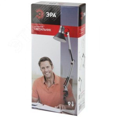 Светильник настольный на струбцине черный N-121-E27-40W-BK