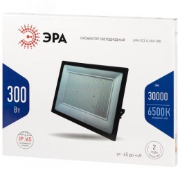 Прожектор светодиодный ДО-300 Вт 6500К 24000 Лм IP65 черный 300w холодный 200-240В LPR-023-0-65K-300