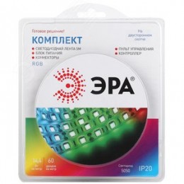 Комплект светодиодной ленты 14,4Вт/м 12В RGBК IP20 60LED/м 5050kit-14,4-60-12-IP20-RGB-5m