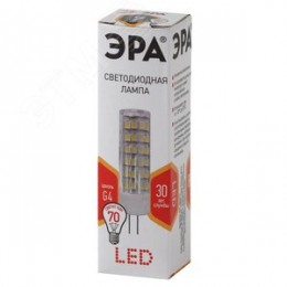 Лампа светодиодная LED 7 Вт 560Лм 2700К капсула теплый G4 170-265В LED JC-7W-220V-CER-827-G4 Standart