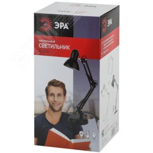 Светильник настольный черный N-214-E27-40W-BK