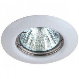 Светильник штампованный MR16,12V/220V, 50W белый ST3 WH