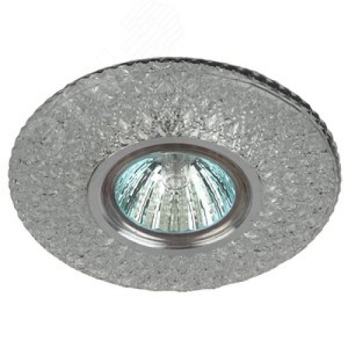 Светильник точечный декоративный cо светодиодной подсветкой MR16, прозрачный DK LD33 SL/WH ЭРА