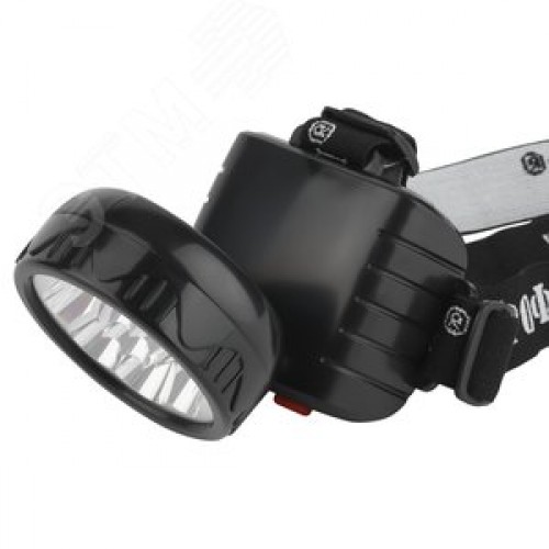 Фонарь налобный светодиодный 4Вт 50Лм IP40 LED 2 режима аккумуляторный TG9 черный