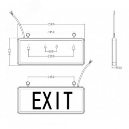 Светильник аварийный светодиодный 3ч 3 Вт ВЫХОД-EXIT SSA-101-1-20
