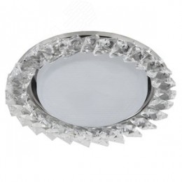 Светильник под лампу Gx53, 220V,13W, хром/прозрачный DK86 CH/WH