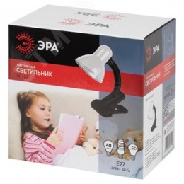 Светильник настольный на прищепке белый N-102-E27-40W-W