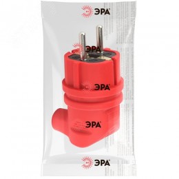 Вилка каучуковая с/з 90град 16A IP44 красная V9-RED-IP44 