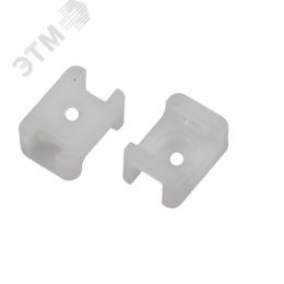 Площадка с монтажным отверстием под хомуты 22х16 мм белая М4 10 штук NO-225-313