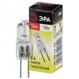 Лампа накаливания галогенная G4-JC-10W-12V (галоген, капсула, 10Вт, нейтр, G4) (100/1000/35000)