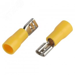 Разъем плоский NO-225-128 РпИм 5.5-6-0.5 изолированный «розетка» (упаковка 50 штук)