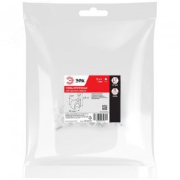 Скоба пластиковая крепежная круглая 4 мм белая NO-225-274 (10 шт/уп)