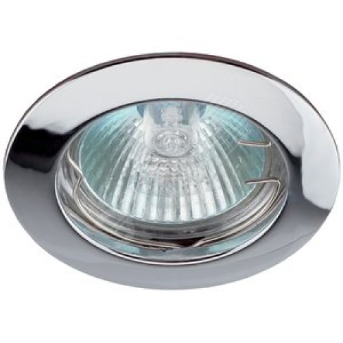 Светильник встраиваемый литой MR16 KL1 CH ,12V, 50W хром (100/3000)