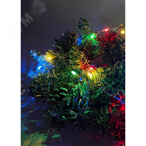 ENIN-2M Гирлянда LED Нить 2 м мультиколор, АА, IP20 (120/4800)