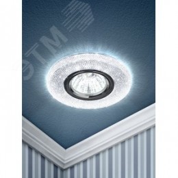 Светильник точечный декоративный со светодиодной подсветкой, прозрачный DK LD1 WH