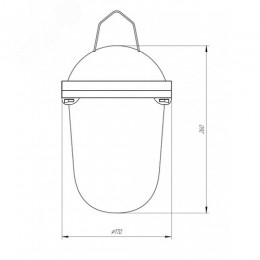Светильник НСП 41-200-001 без решетки Желудь сталь / стекло IP54 E27 max 200Вт 185х260 белый