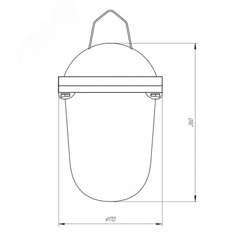 Светильник НСП 41-200-001 без решетки Желудь сталь / стекло IP54 E27 max 200Вт 185х260 белый