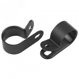 Скоба кабельная нейлоновая под вин 6 ммт NO-225-296 чёрная 10 шт