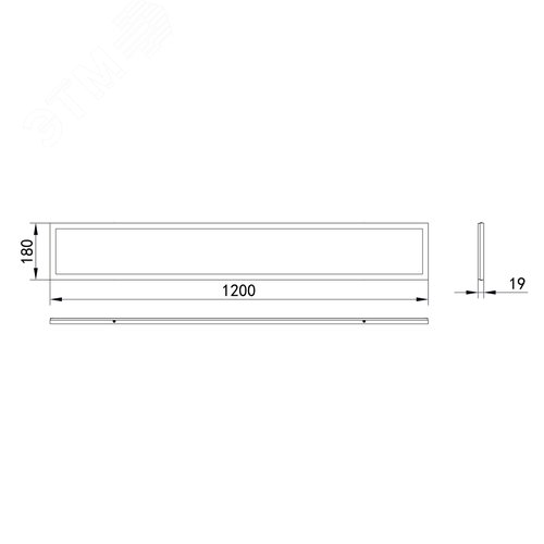 Светильник светодиодный ДВО/ДПО SPO-7-72-6K-P (4) 72Вт 6500К 6840Лм IP40 1200x180 призма с проводом
