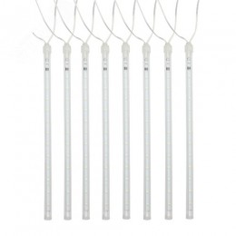 Гирлянда LED Сосульки 2,1м холодный свет, 7V, IP44 (трансформатор в комплекте)