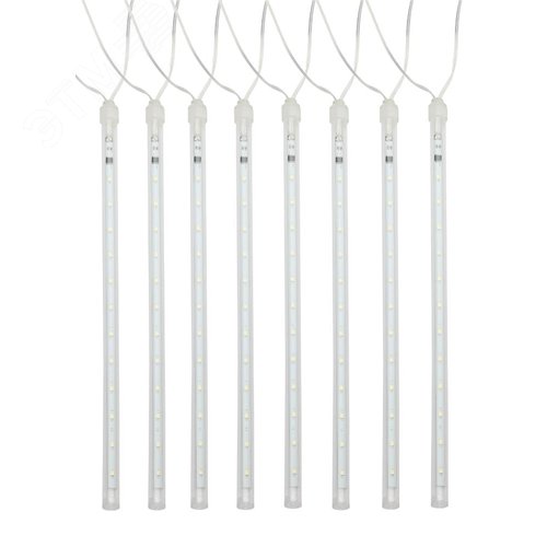 Гирлянда LED Сосульки 2,1м холодный свет, 7V, IP44 (трансформатор в комплекте)