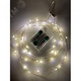 Гирлянда LED Нить 5 м теплый свет, АА ENIN -5NW