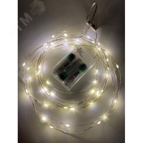 Гирлянда LED Нить 5 м теплый свет, АА ENIN -5NW