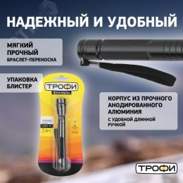 Фонарь TM1W Трофи 1x1W LED, алюм, 2хАА
