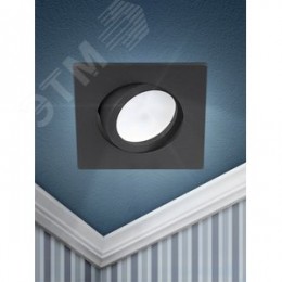 Светильник встраиваемый алюминиевый KL87 BK MR16/GU5.3 черный