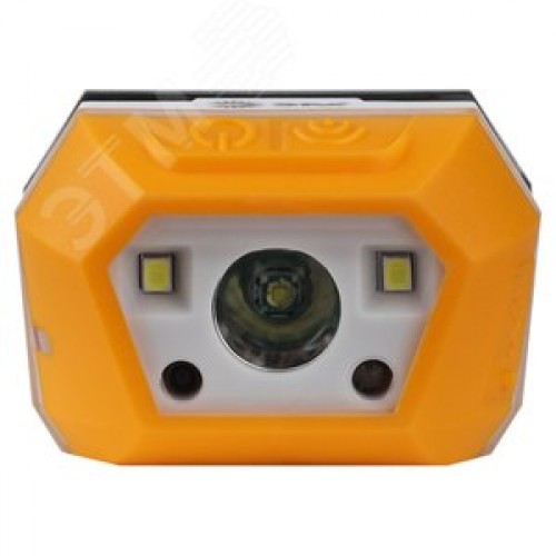Фонарь налобный светодиодный 3Вт 400Лм IP40 SMD 4 режима аккумуляторный GA-810 желтый сенсорный micro-USB
