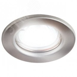 Светильник штампованный MR16,12V/220V, 50W сатин никель ST1 SN