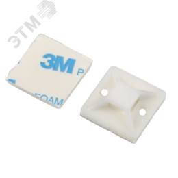 Площадка самоклеящаяся под хомуты 30х30 мм белая 50 штук NO-225-303