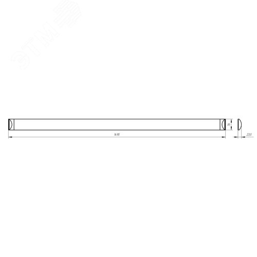 Светильник светодиодный линейный ДБО 50Вт 6500K 5500Лм 1500х75х25 матовый SPO-5-50-6K-M