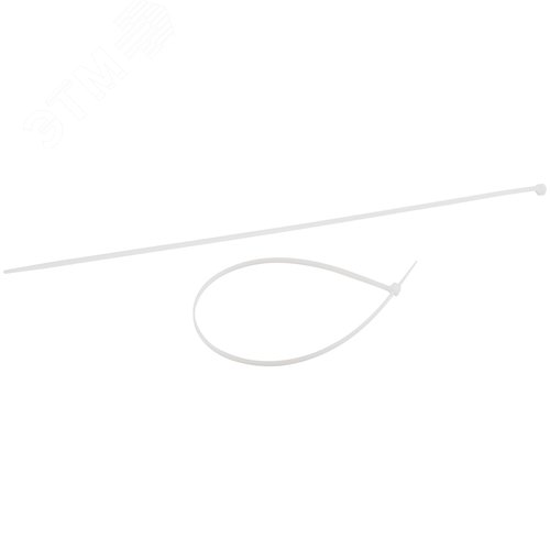 Стяжка кабельная нейлоновая (хомут) 4.8 х 300 мм белая (100 шт/уп) Simple NO-224-193