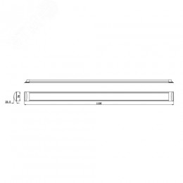 Светильник светодиодный ДВО/ДПО-36Вт 3600Лм 6500К IP40 1200х75мм матовый SPO-5-40-6K-M (F)