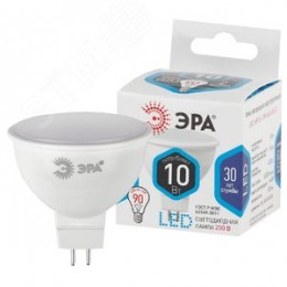 Лампа светодиодная LED 10 Вт 800Лм 4000К софит нейтральный GU5.3 170-265В LED MR16-10W-840-GU5.3 Standart