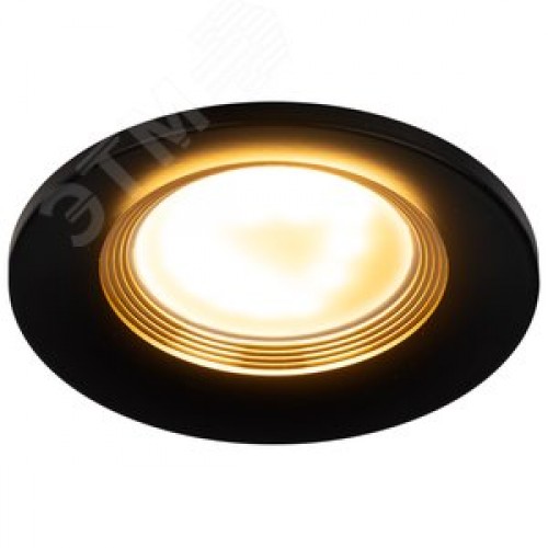 Светильник встраиваемый алюминиевый KL107 BK/GD MR16 GU5.3 черный золото