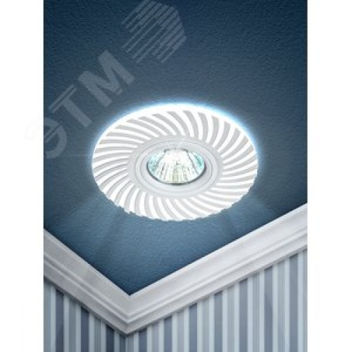 Светильник декор cо светодиодной подсветкой MR16, 220V, max 11W, белый DK LD32 WH /1